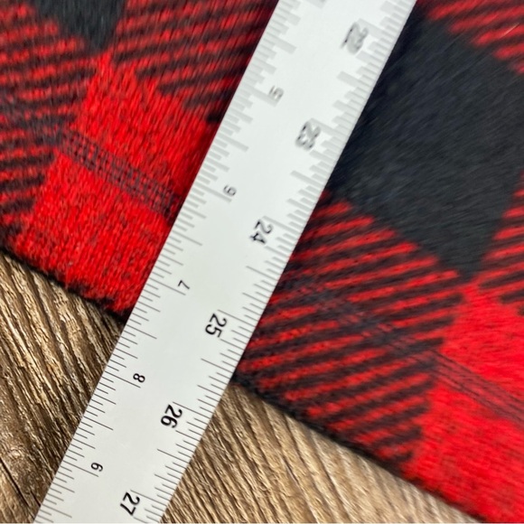 The North Face Fleece Women S Red Black Buffalo Plaid Half Zip Pullover Mock Nec - Picture 4 of 8